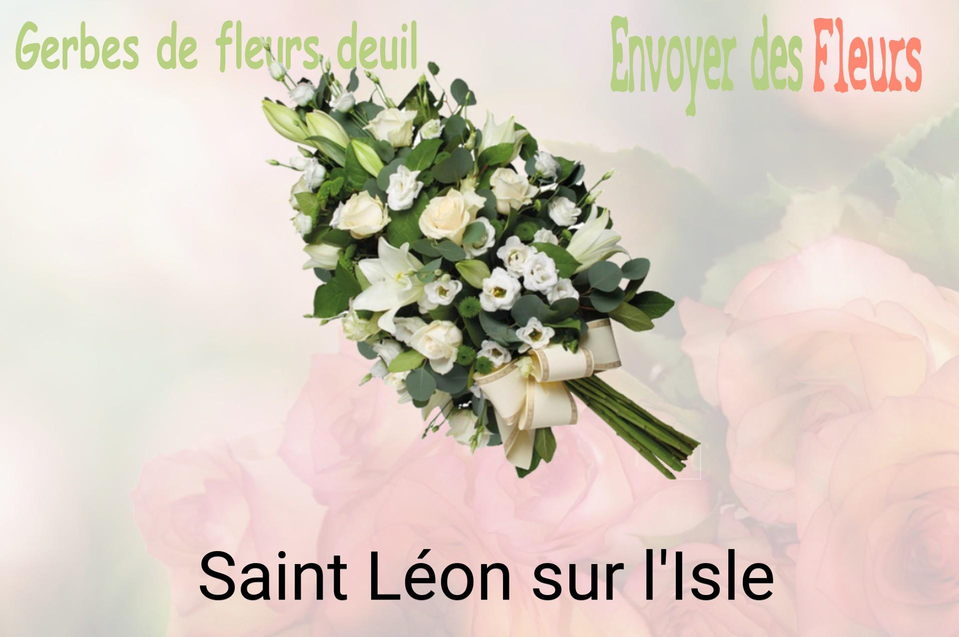 Gerbe de fleurs de deuil livrée à Saint-Léon-sur-l'Isle